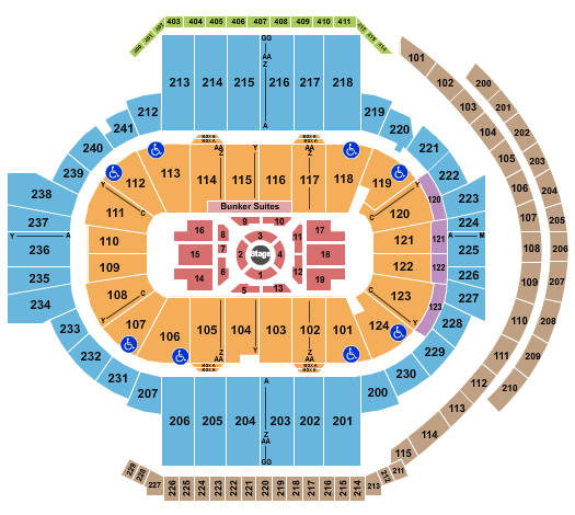PeoplesBank Arena Nate Bargatze Seating Chart